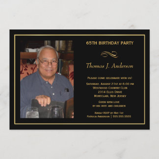 Invitaciones a la fiesta de cumpleaños número 65 -