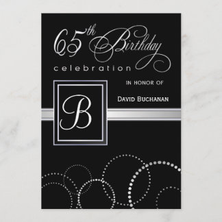Invitaciones a la fiesta de cumpleaños número 65 -