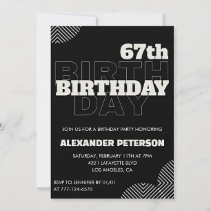 Invitaciones a la fiesta de cumpleaños número 67 d