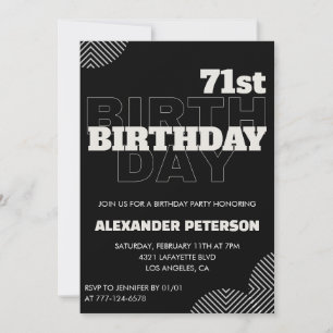 invitaciones a la fiesta de cumpleaños número 71 d