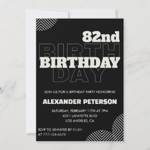 Invitaciones a la fiesta de cumpleaños número 82 d