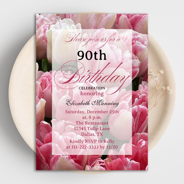 Invitaciones a la fiesta de cumpleaños número 90 d (Subido por el creador)