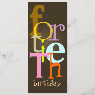 Invitaciones a la fiesta de cumpleaños número cuar