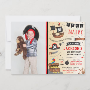  Invitaciones a la fiesta de cumpleaños Pirate Pho