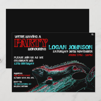 Invitaciones a la Fiesta de Cumpleaños Reptiles