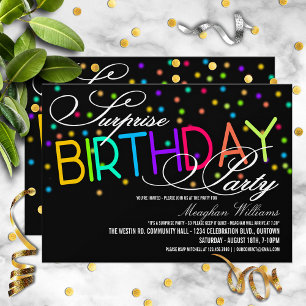 Invitaciones a la fiesta de cumpleaños sorpresa