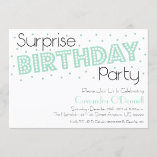 Invitaciones a la fiesta de cumpleaños sorpresa de