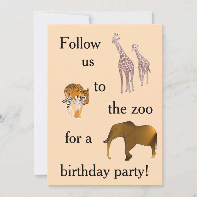 Invitaciones a la fiesta de cumpleaños temática de (Anverso)