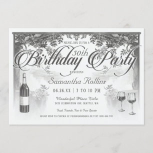 Invitaciones a la Fiesta de Cumpleaños Vintage Sup