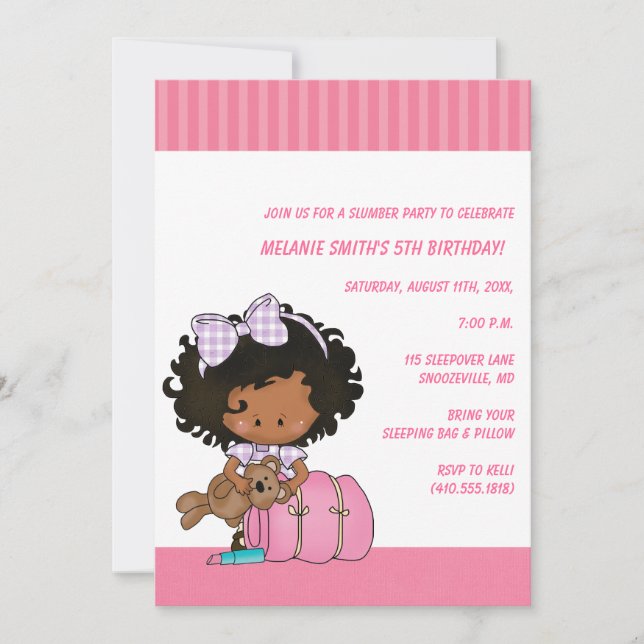 Invitaciones a la fiesta de cumpleaños y de madrug (Anverso)