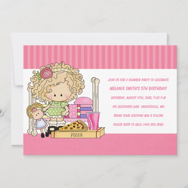 Invitaciones a la fiesta de cumpleaños y de madrug (Anverso)