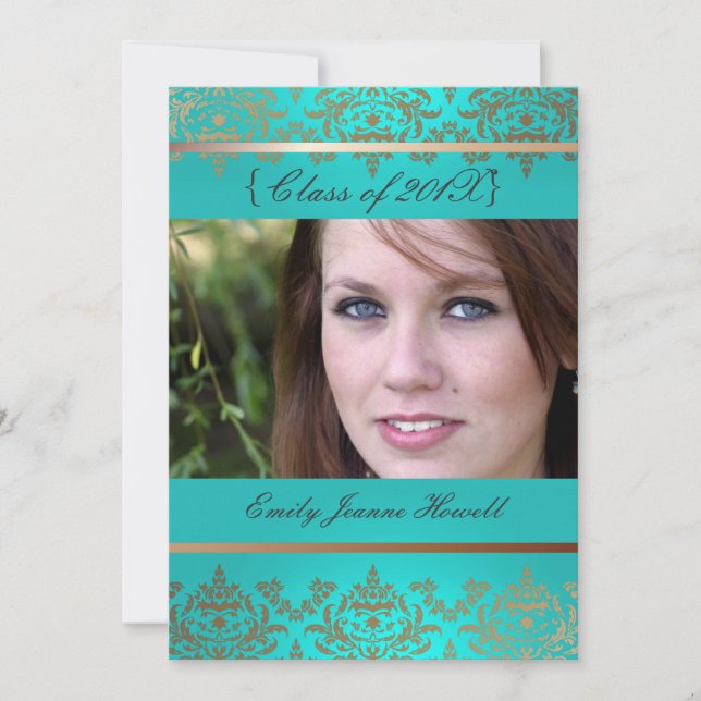 Invitaciones a la fiesta de Damasco/Graduación de  (Anverso)