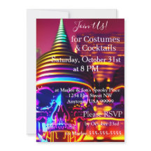 Invitaciones a la fiesta de disfraces y cócteles d