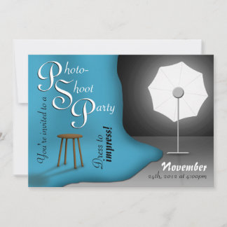 Invitaciones a la fiesta de fotos azules