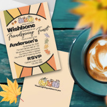 invitaciones a la Fiesta de Friendsgiving y Juegos