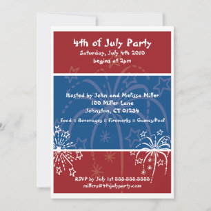Invitaciones a la fiesta de fuegos artificiales