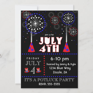 Invitaciones a la fiesta de fuegos artificiales de