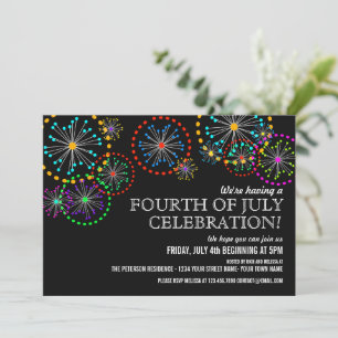 Invitaciones a la fiesta de fuegos artificiales de