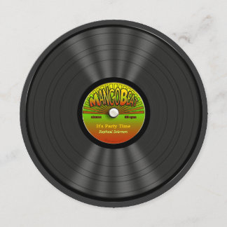 Invitaciones a la fiesta de grabación de vinilo de