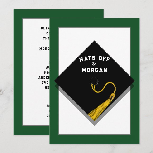 Invitaciones a la fiesta de graduación (Anverso / Reverso)