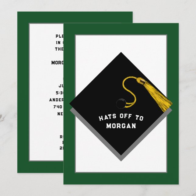 Invitaciones a la fiesta de graduación (Anverso / Reverso)