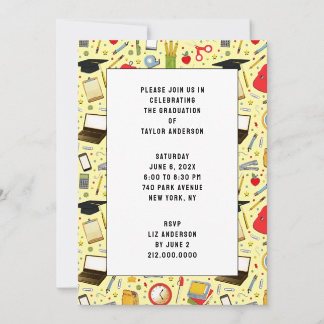 Invitaciones a la fiesta de graduación (Anverso)