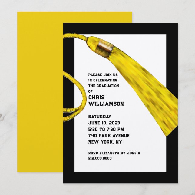 Invitaciones a la fiesta de graduación (Anverso / Reverso)