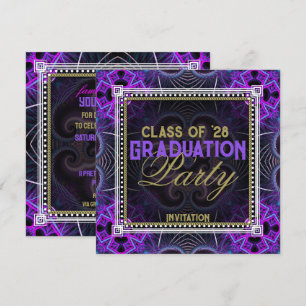 Invitaciones a la fiesta de graduación de baile Pu
