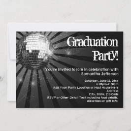 Invitaciones a la fiesta de graduación de Black Di