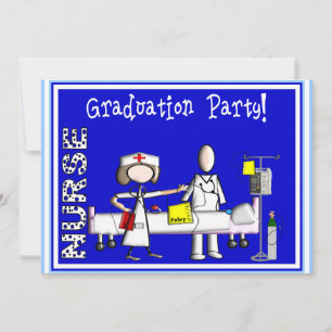 Invitaciones a la fiesta de graduación de enfermer
