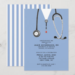 Invitaciones a la fiesta de graduación de enfermer