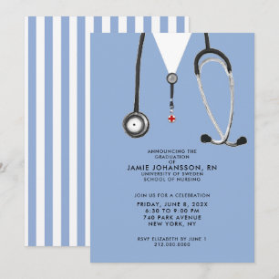 Invitaciones a la fiesta de graduación de enfermer