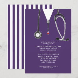 Invitaciones a la fiesta de graduación de enfermer