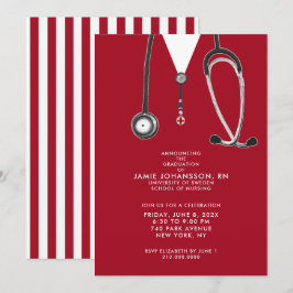 Invitaciones a la fiesta de graduación de enfermer