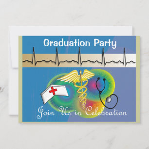 Invitaciones a la fiesta de graduación de enfermer