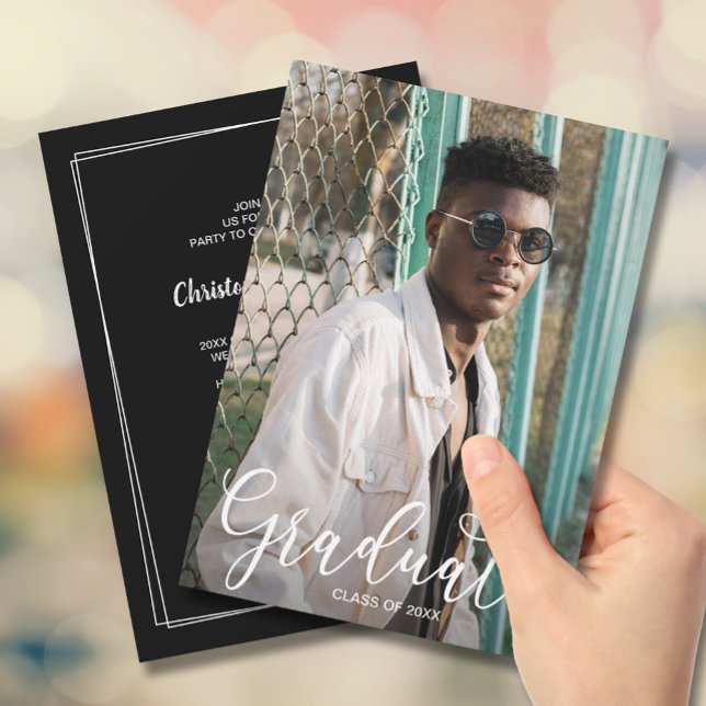 Invitaciones a la fiesta de graduación de fotos (Subido por el creador)