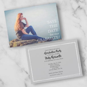 Invitaciones a la fiesta de graduación de fotos co