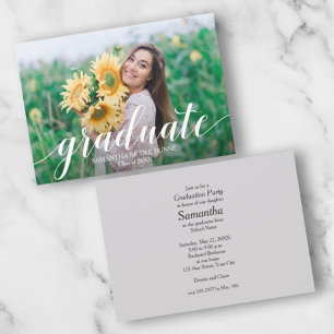 Invitaciones a la fiesta de graduación de fotos co