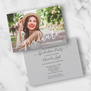 Invitaciones a la fiesta de graduación de fotos co