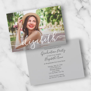 Invitaciones a la fiesta de graduación de fotos co