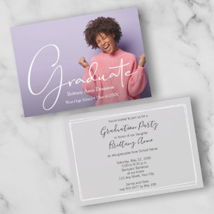 Invitaciones a la fiesta de graduación de fotos co
