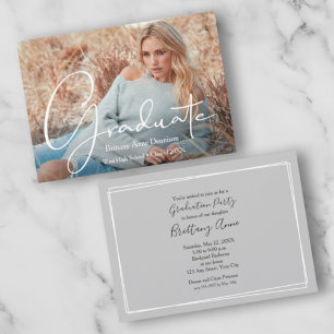 Invitaciones a la fiesta de graduación de fotos co