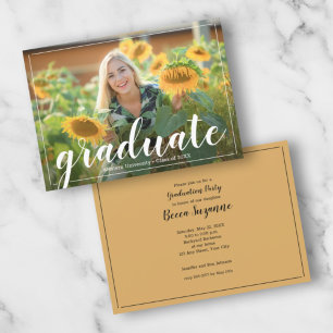 Invitaciones a la fiesta de graduación de fotos de