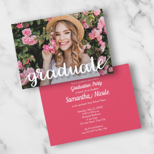 Invitaciones a la fiesta de graduación de fotos de (Subido por el creador)