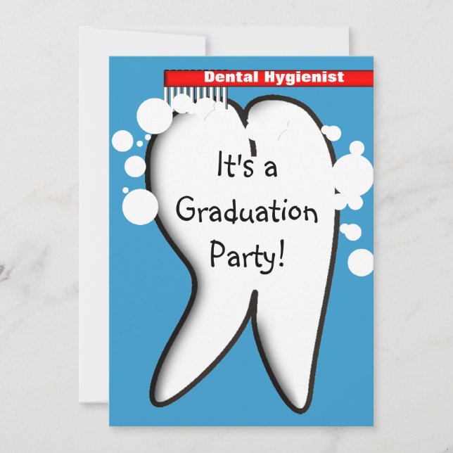 Invitaciones a la fiesta de graduación de higienis (Anverso)