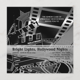 Invitaciones a la fiesta de graduación de Hollywoo