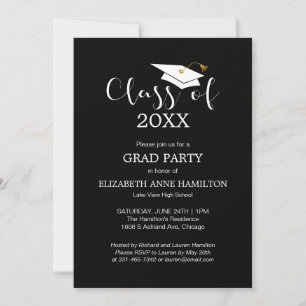 Invitaciones a la fiesta de graduación de la escue