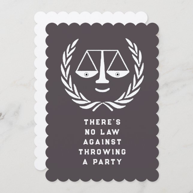 Invitaciones a la fiesta de graduación de la Facul (Anverso / Reverso)