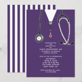 Invitaciones a la fiesta de graduación de médicos