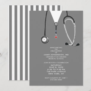Invitaciones a la fiesta de graduación de médicos